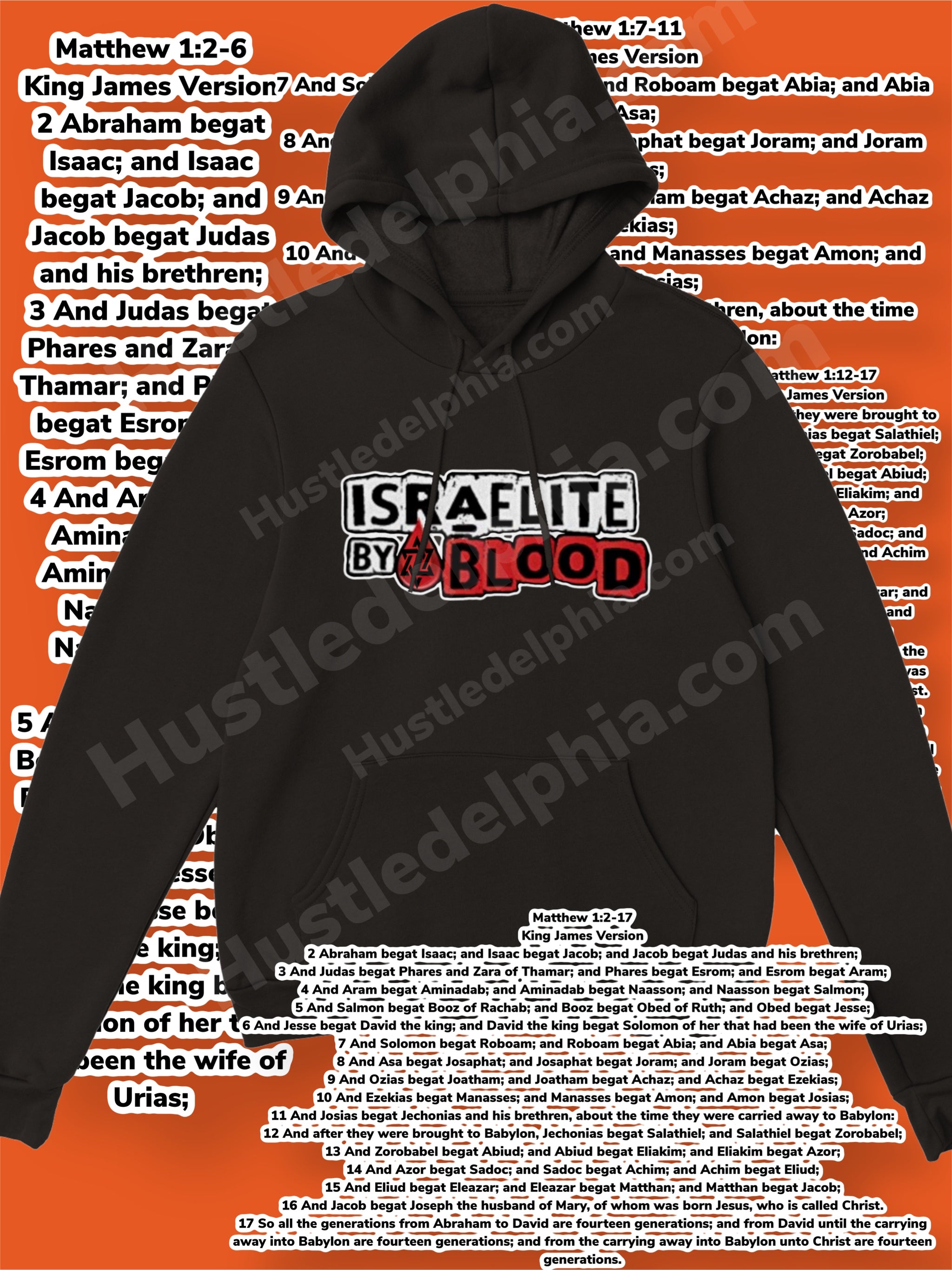 Black Israelite By Blood Hoodie Israelite Heritage National Identifying Graphic Sweatshirt Pullover