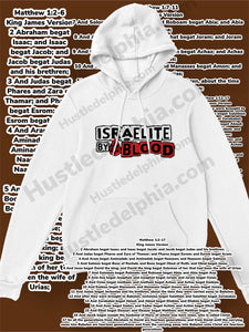 White Israelite By Blood Hoodie Israelite Heritage National Identifying Graphic Sweatshirt Pullover