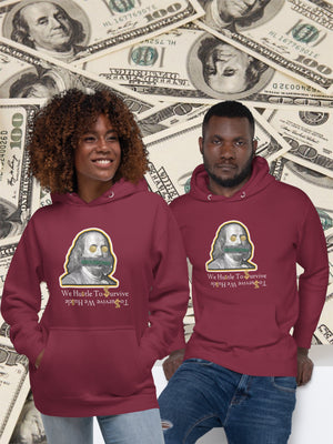 Burgundy Hustledelphia Brand Logo Hoodie