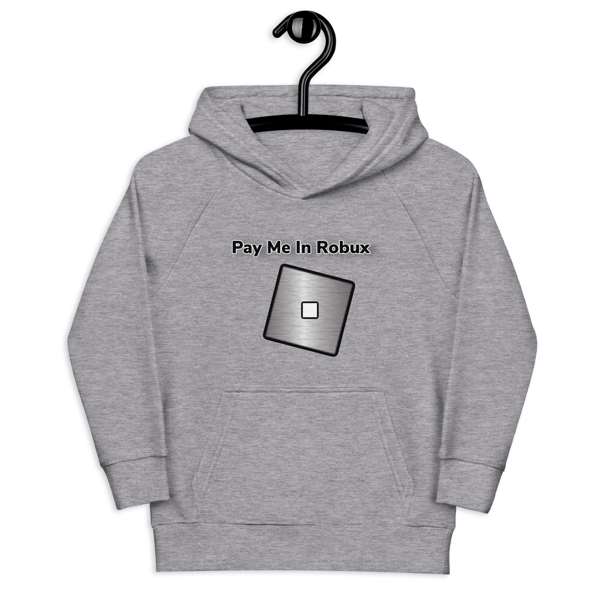 Galaxy Grey Roblox Inspired Pay Me In Robux Children's Hoodie