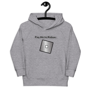 Galaxy Grey Roblox Inspired Pay Me In Robux Children's Hoodie