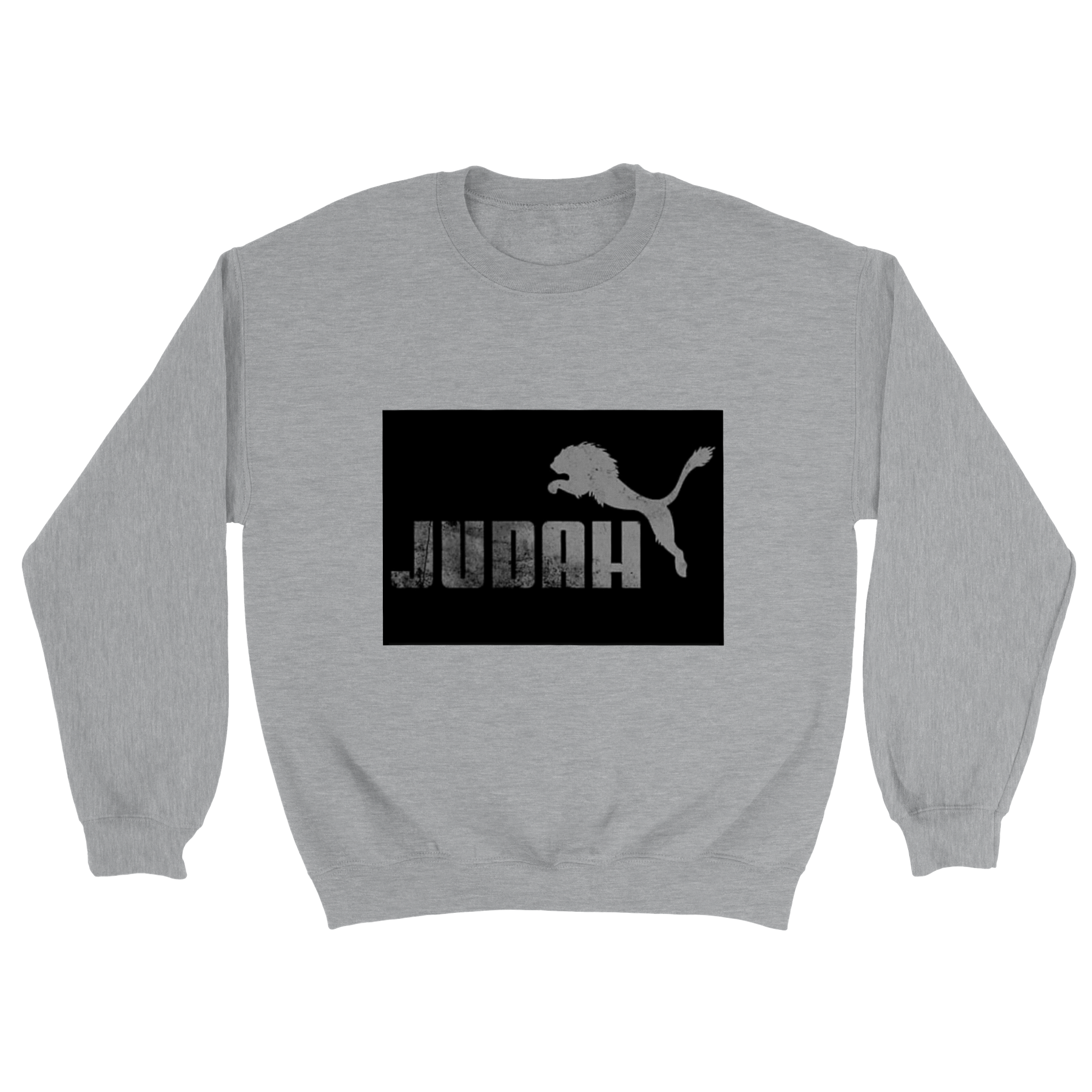 Grey Judah Lion Sports Crew Neck Sweatshirt