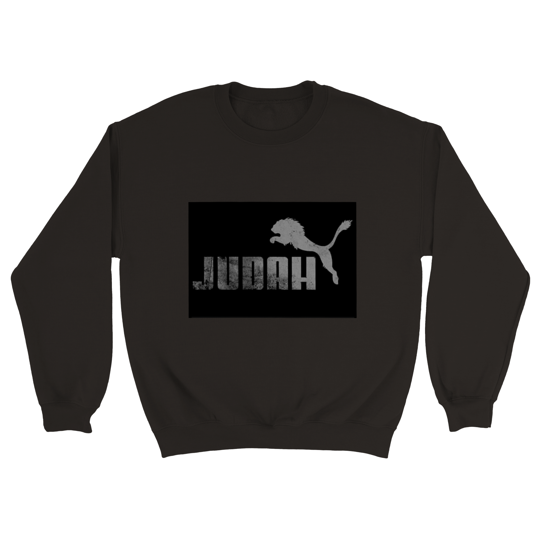 Black Judah Lion Sports Crew Neck Sweatshirt