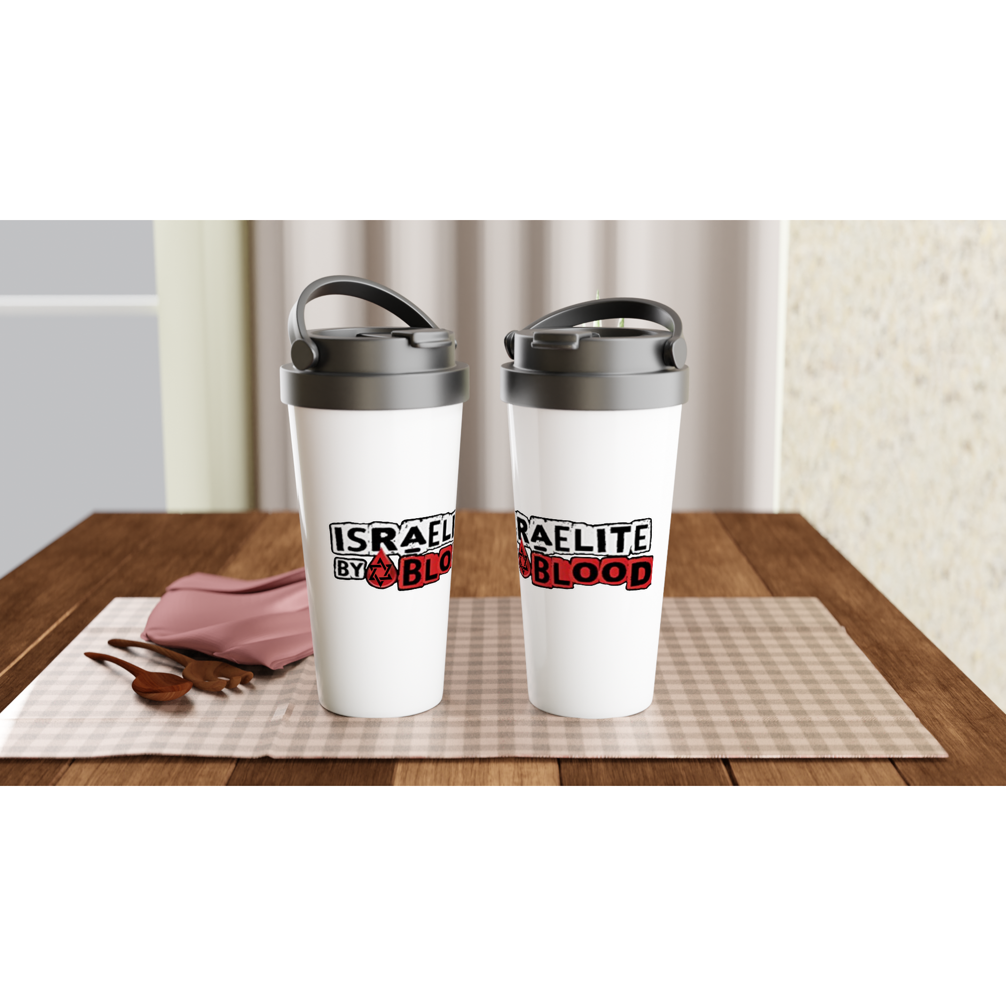 Isrealite By Blood 15oz Hot Cold Travel Mug Thermos