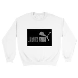 White Judah Lion Sports Crew Neck Sweatshirt