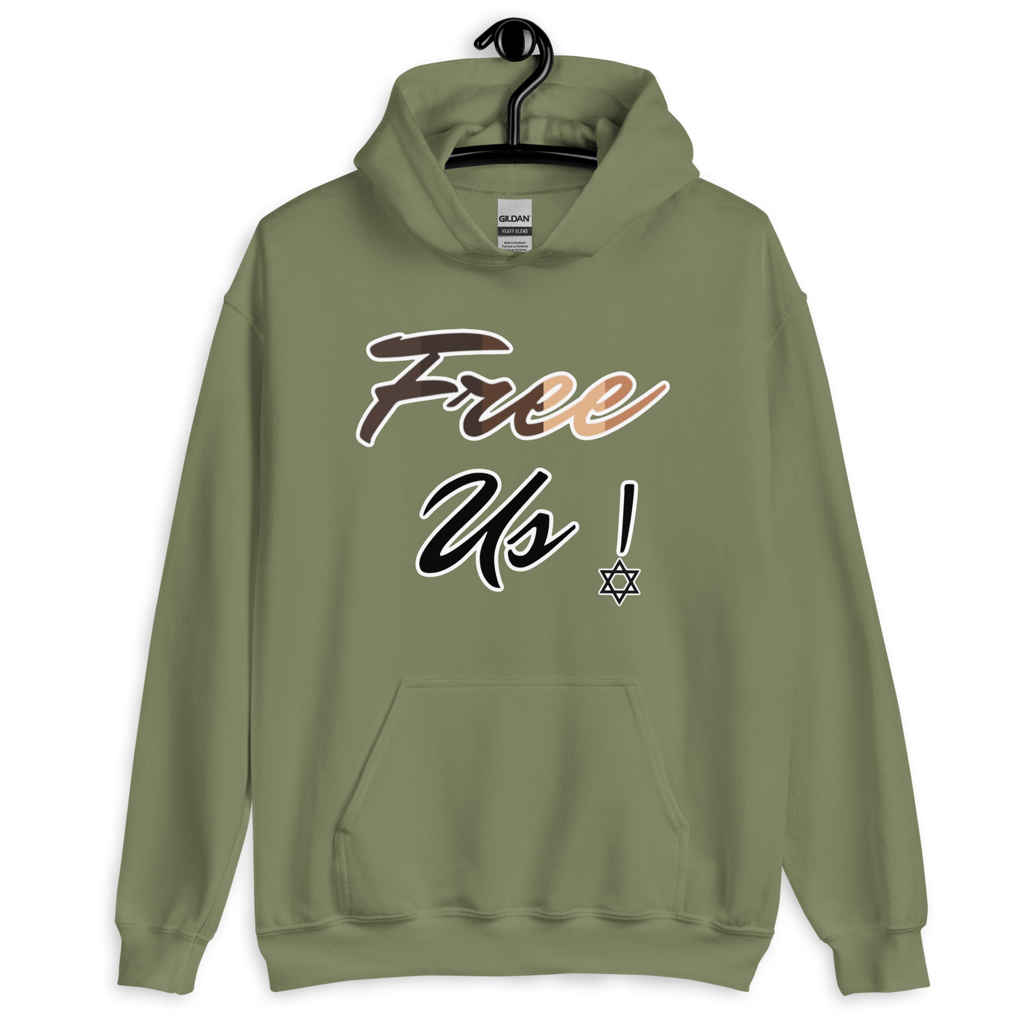 Military Green Free Us Or Else Real Jews Israelite Hoodie