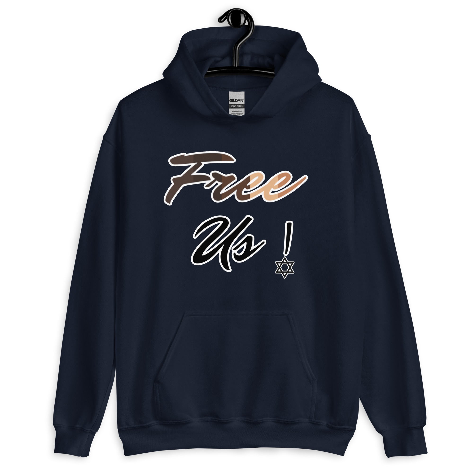 Navy Blue Free Us Or Else Real Jews Israelite Hoodie