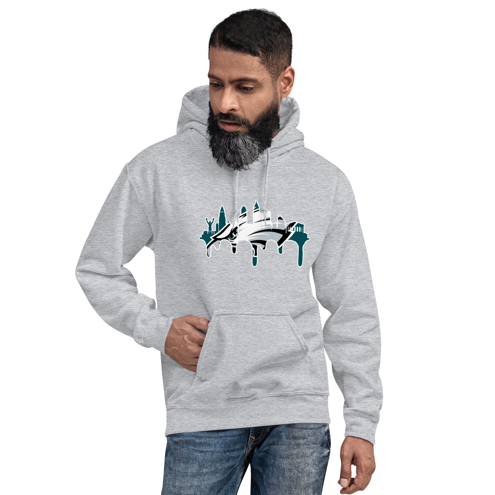 White Outline Go Philly Drip ! Hoodie