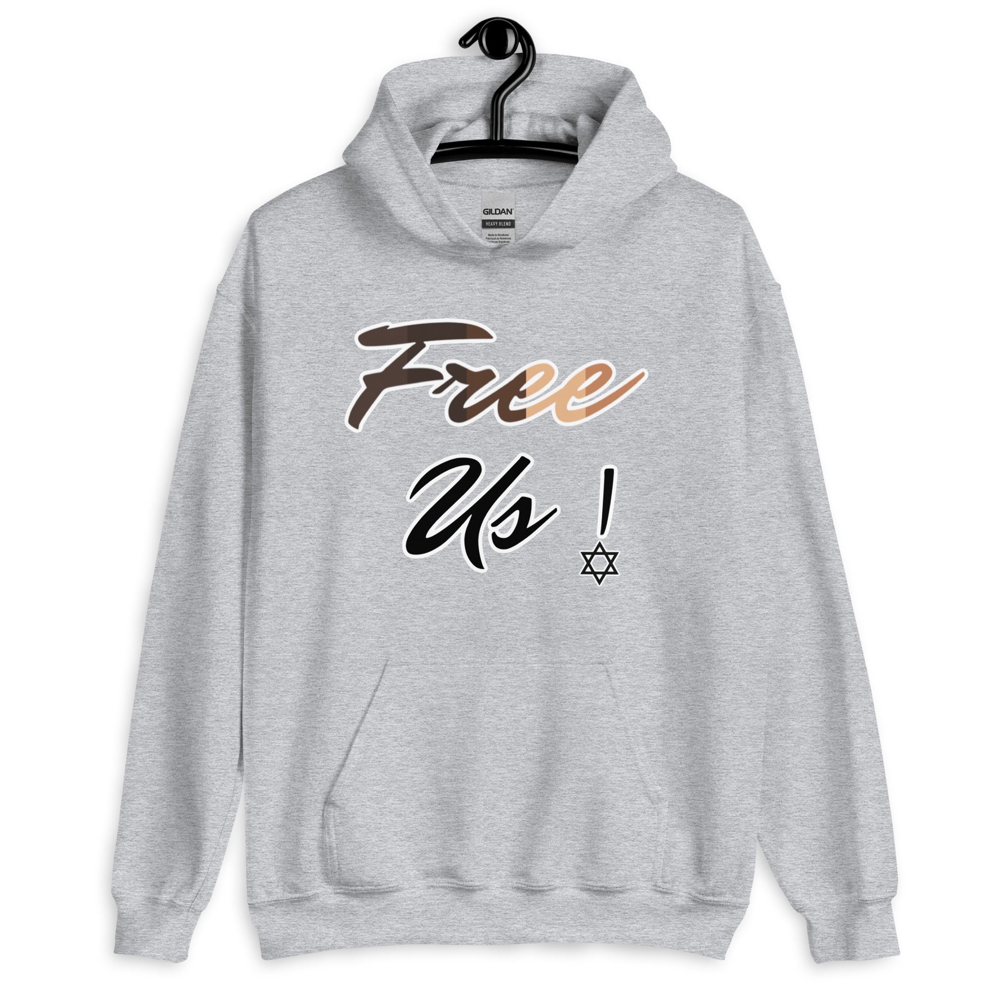 Grey Free Us Or Else Real Jews Israelite Hoodie