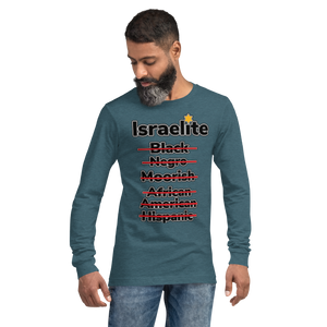 Blue Grey Israelite National Identifying Long Sleeve Tee