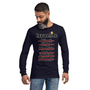 Navy Blue Israelite National Identifying Long Sleeve Tee