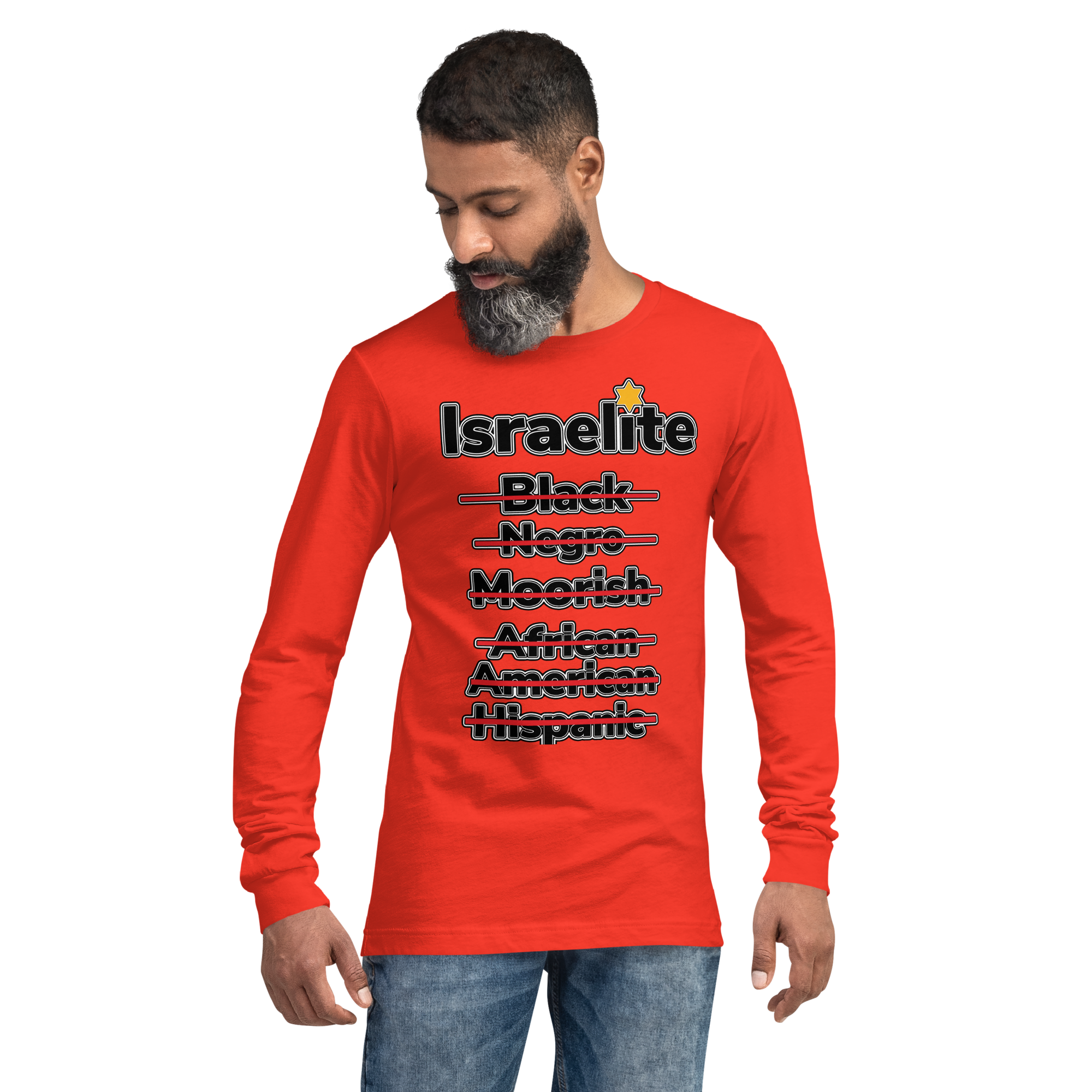 Orange Israelite National Identifying Long Sleeve Tee