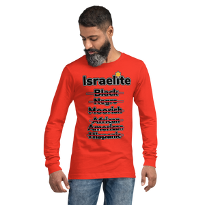 Orange Israelite National Identifying Long Sleeve Tee