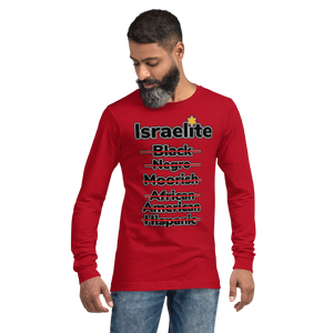 Red Israelite National Identifying Long Sleeve Tee