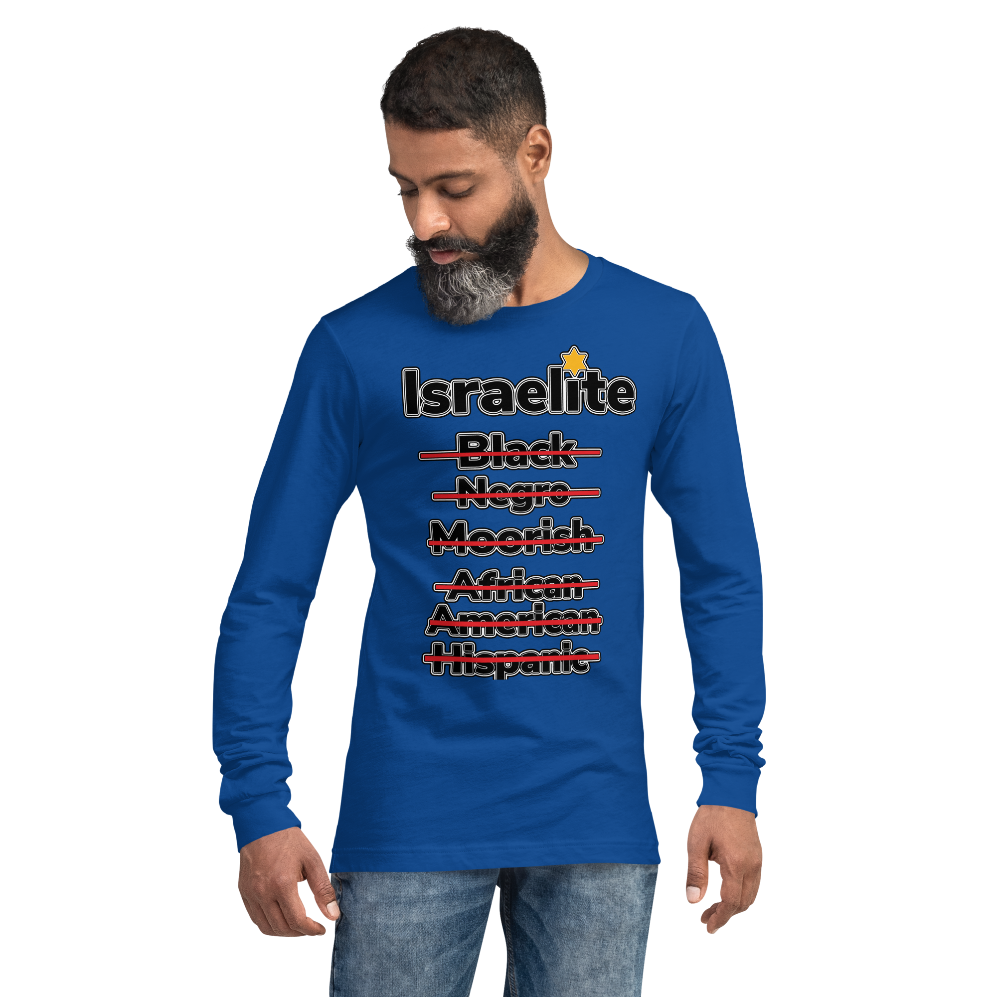 Blue Israelite National Identifying Long Sleeve Tee