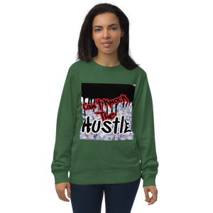 Green Unisex Jay-Z Inspired Graphic Crew Neck Sweatshirt which Graphically Reads Can't Knock The Hustle