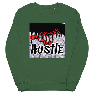 Green Unisex Jay-Z Inspired Graphic Crew Neck Sweatshirt which Graphically Reads Can't Knock The Hustle