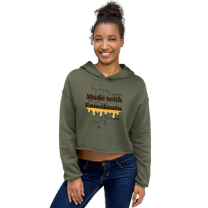 Women's Crop top Made With Eumelanin Melanin Black Pride Hoodie