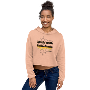 Women's Crop top Made With Eumelanin Melanin Black Pride Hoodie