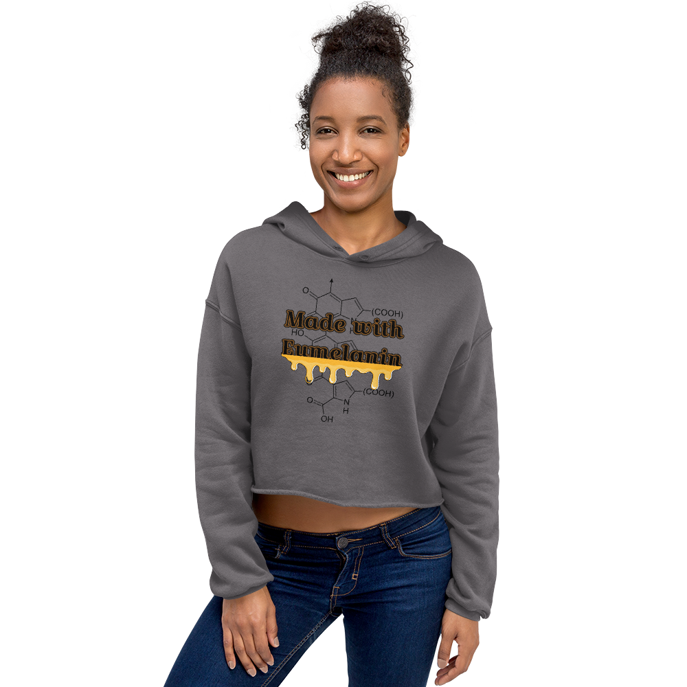 Crop top Made With Eumelanin Melanin Black Pride Hoodie